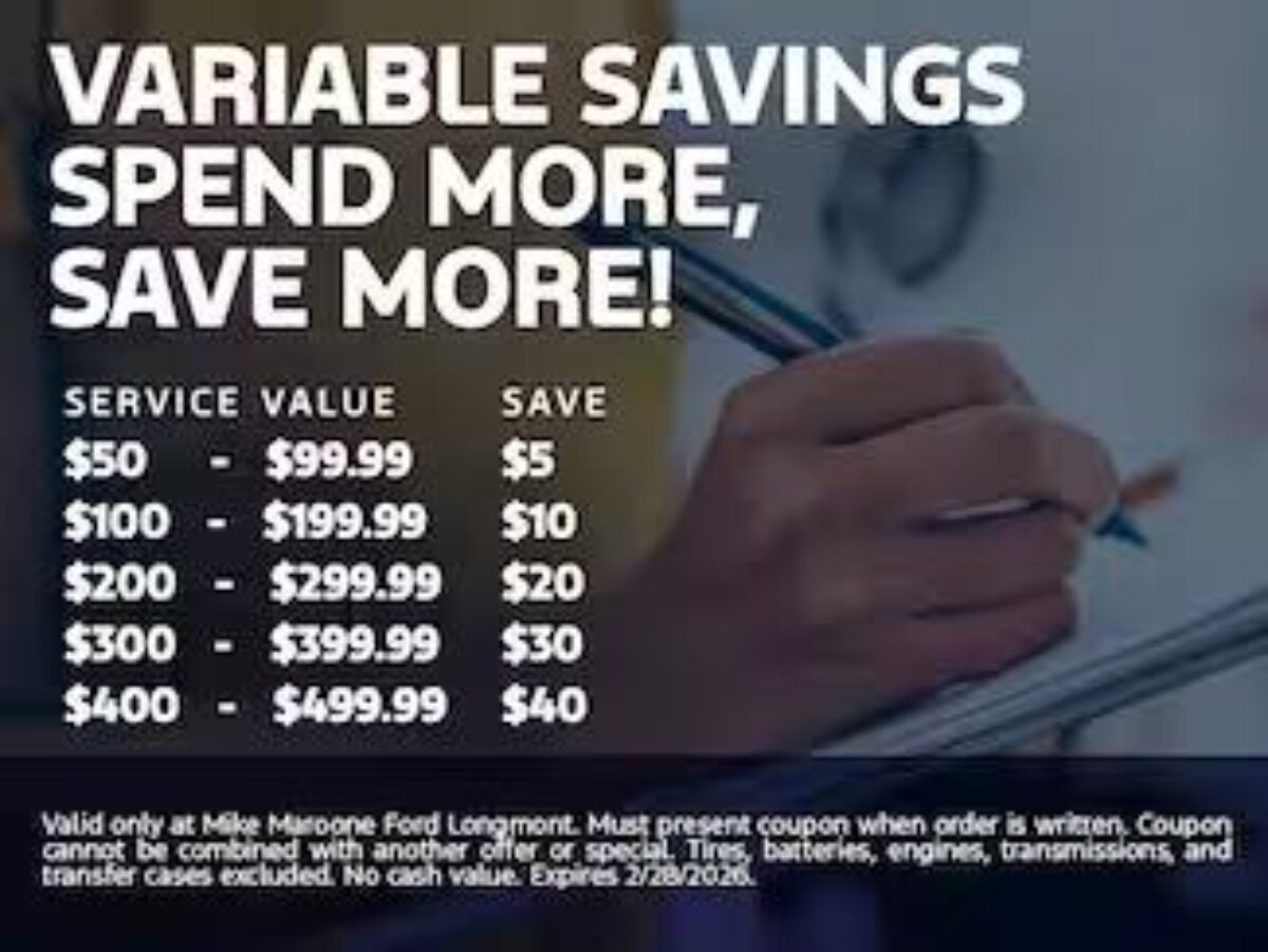 Ford Longmont - Variable Savings Spend More, Save More