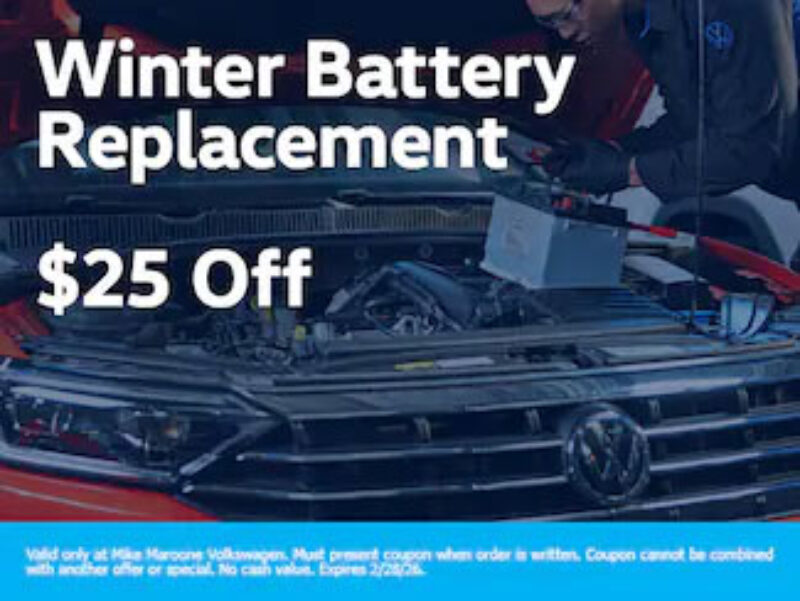 Volkswagen - Winter Battery Replacement $25 Off