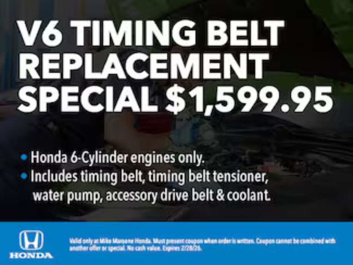 Honda - V6 Timing Belt Replacement Special $1,599.95