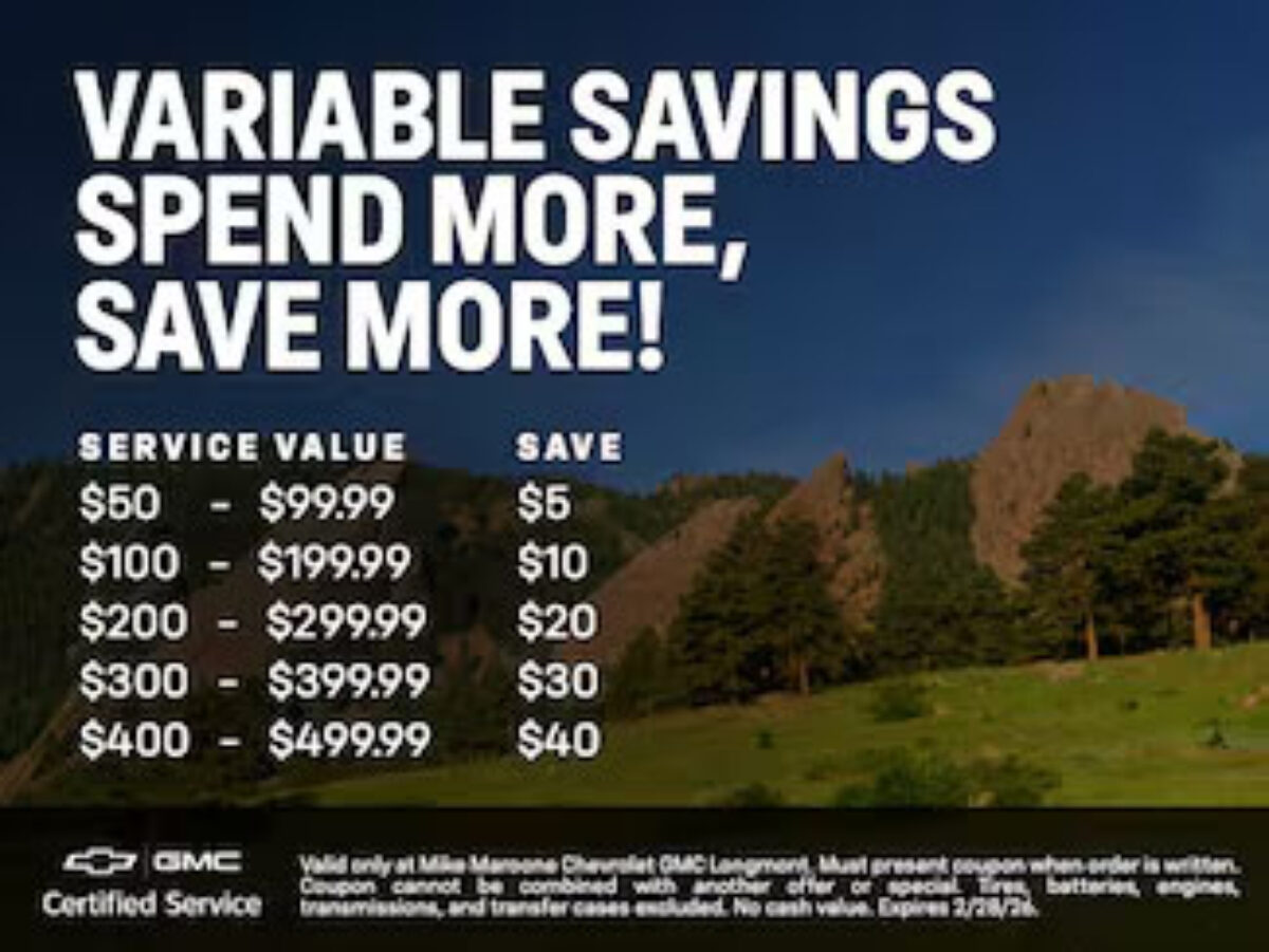 Chev GMC - Variable Savings Spend More, Save More