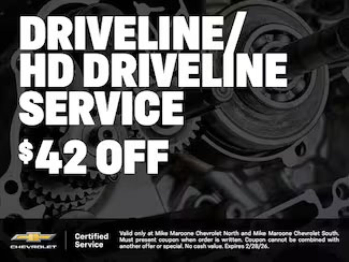 Chev North - Driveline/HD Driveline Service $42 Off