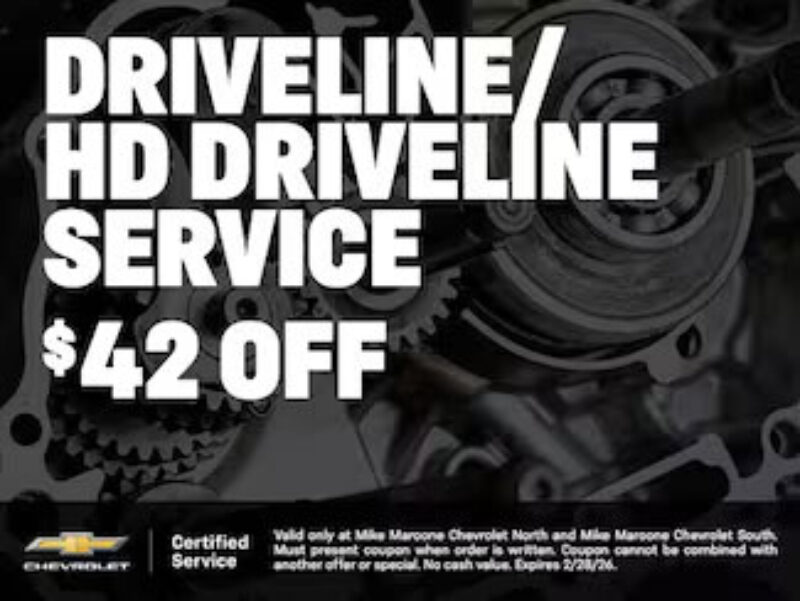 Chev North - Driveline/HD Driveline Service $42 Off