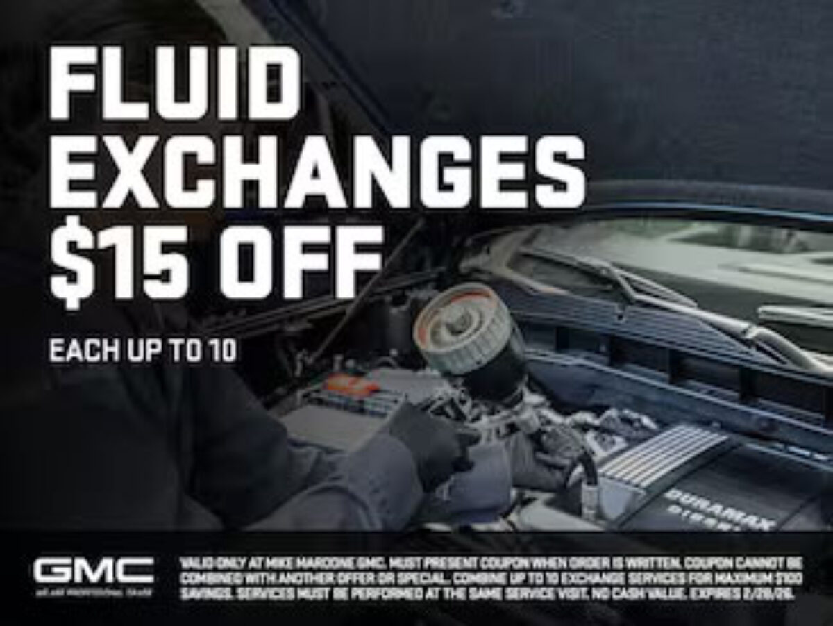 GMC - Fluid Exchanges $15 Off