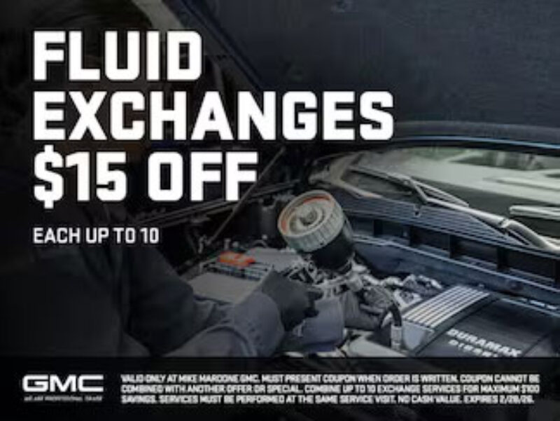 GMC - Fluid Exchanges $15 Off