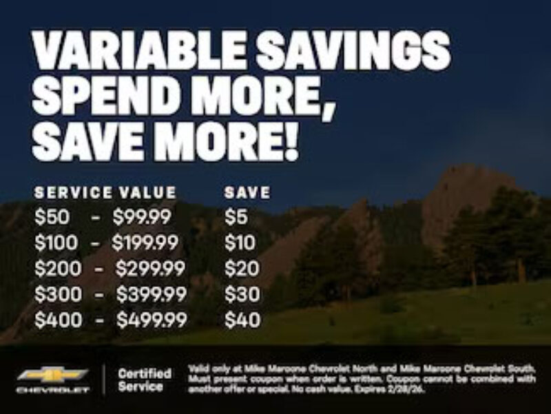 Chev North - Variable Savings Spend More, Save More
