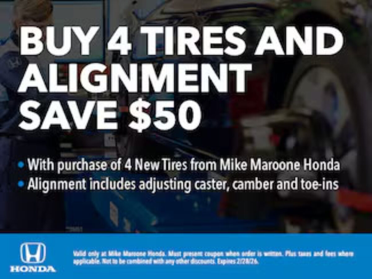 Honda - Buy 4 Tires and Alignment Save $50
